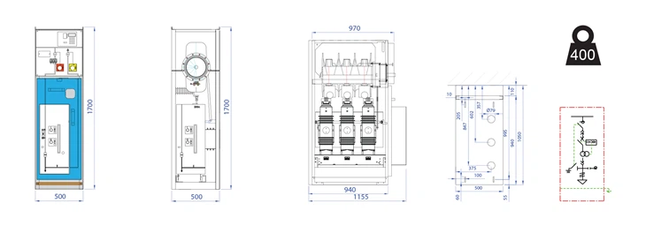 Indoor Gas Insulated Panel Power Distribution 33kv GIS Switchgear